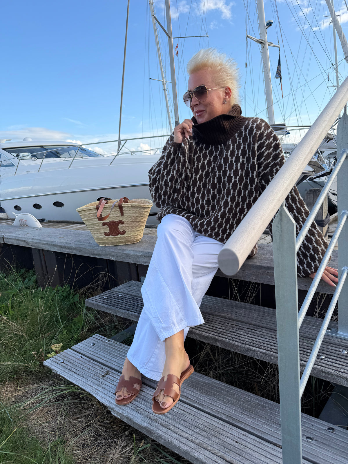 HÈST 2630120854 FAM sweater new pattern dark earth