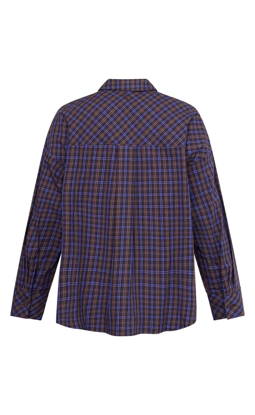 Love & Divine love1645 shirt brown check