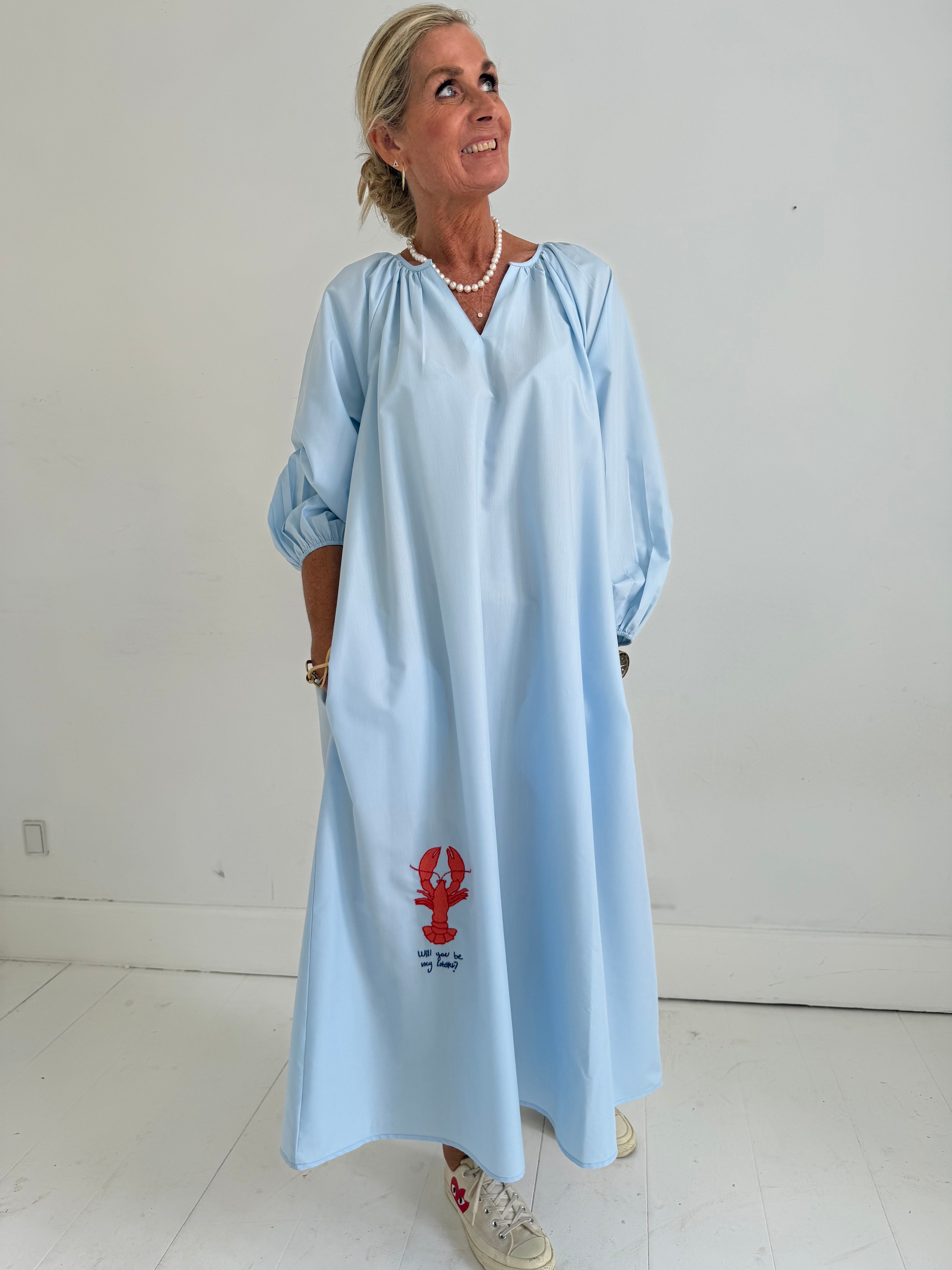 WAUW Lobster dress light  blue
