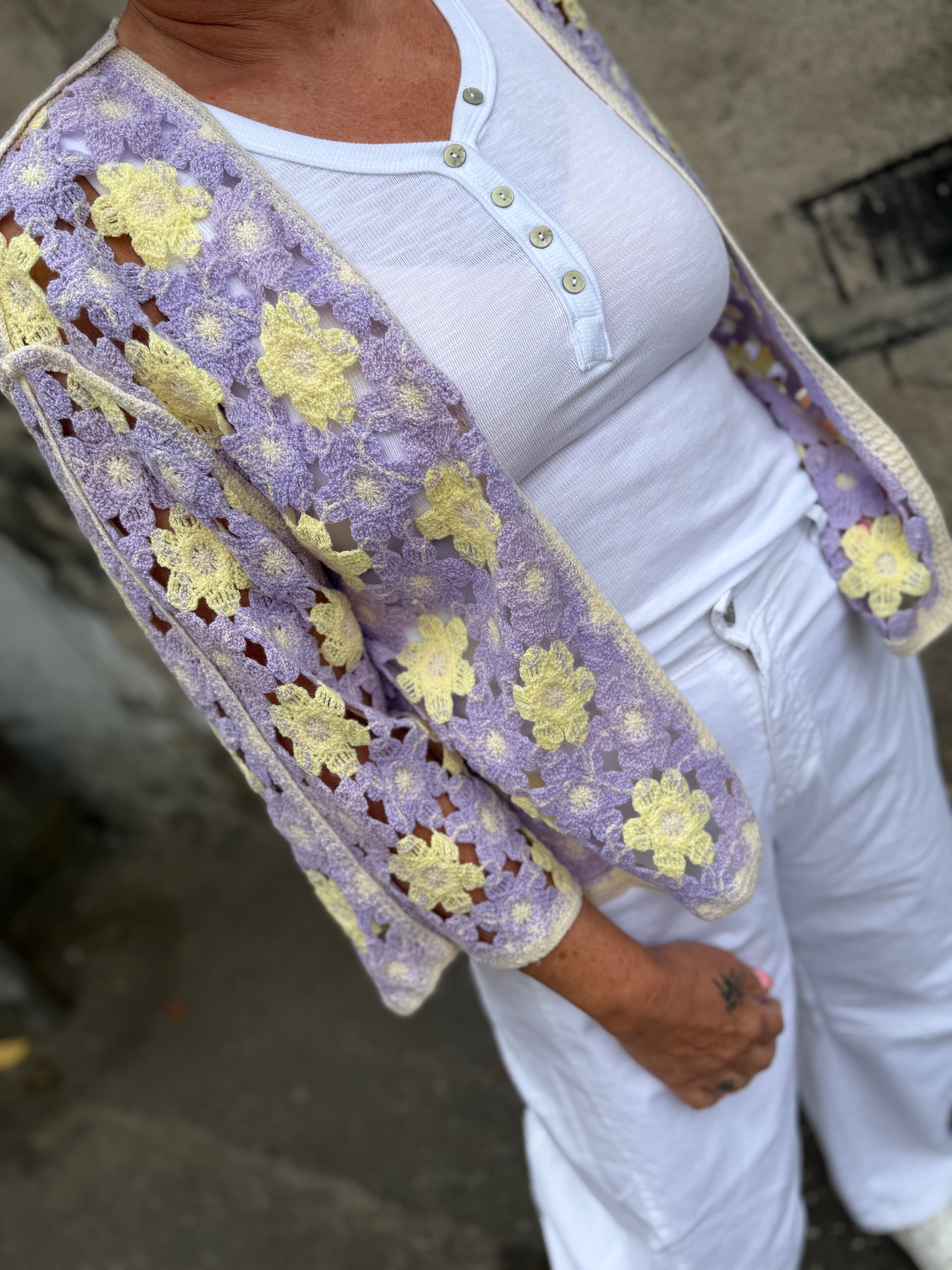 By Engbork Patricia jacket crochet lilla
