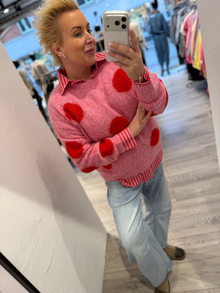 LECOCO 35012 Lelina dot strik pink