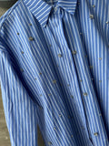 By Engbork Rie skjorte med striber og sten Blue