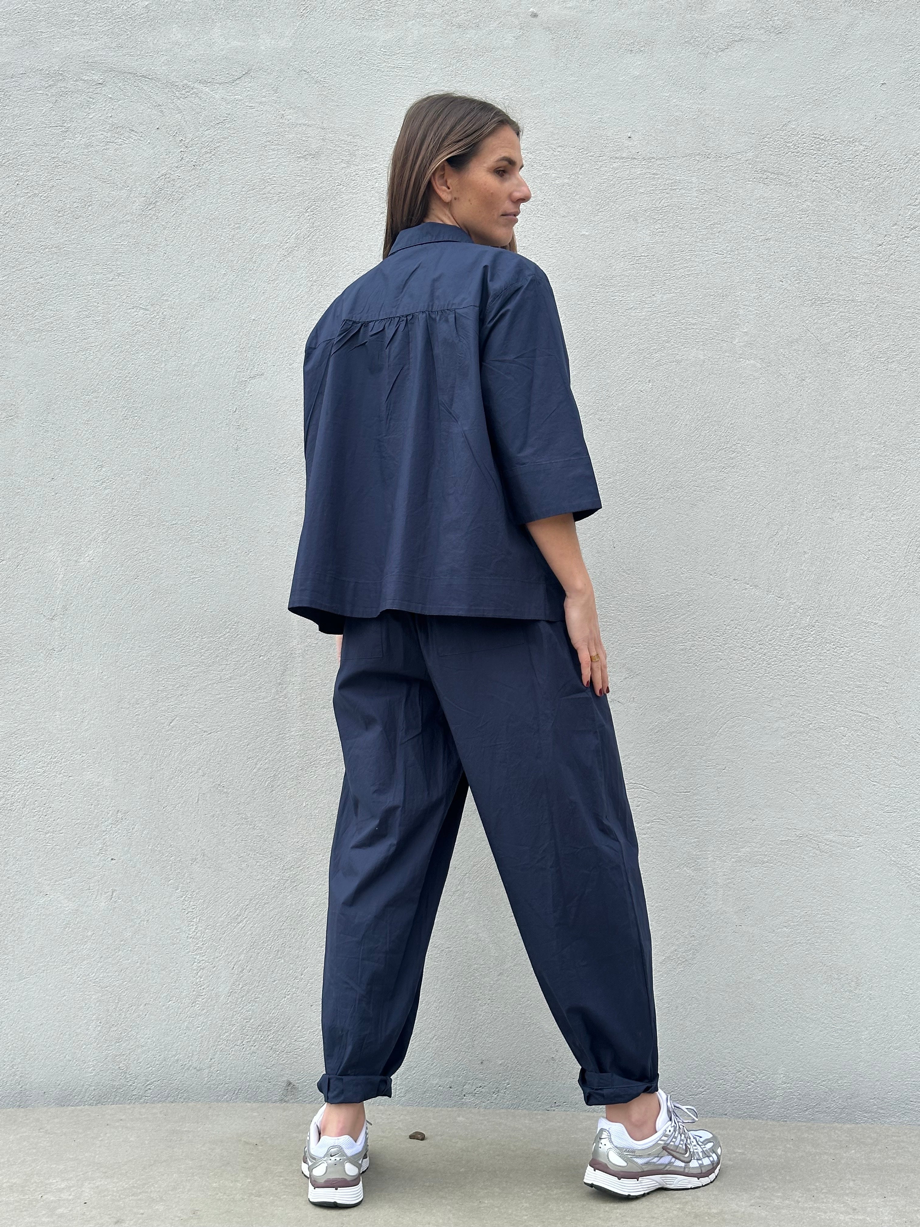 Gaspar 2601305 Porto blouse poplin dark