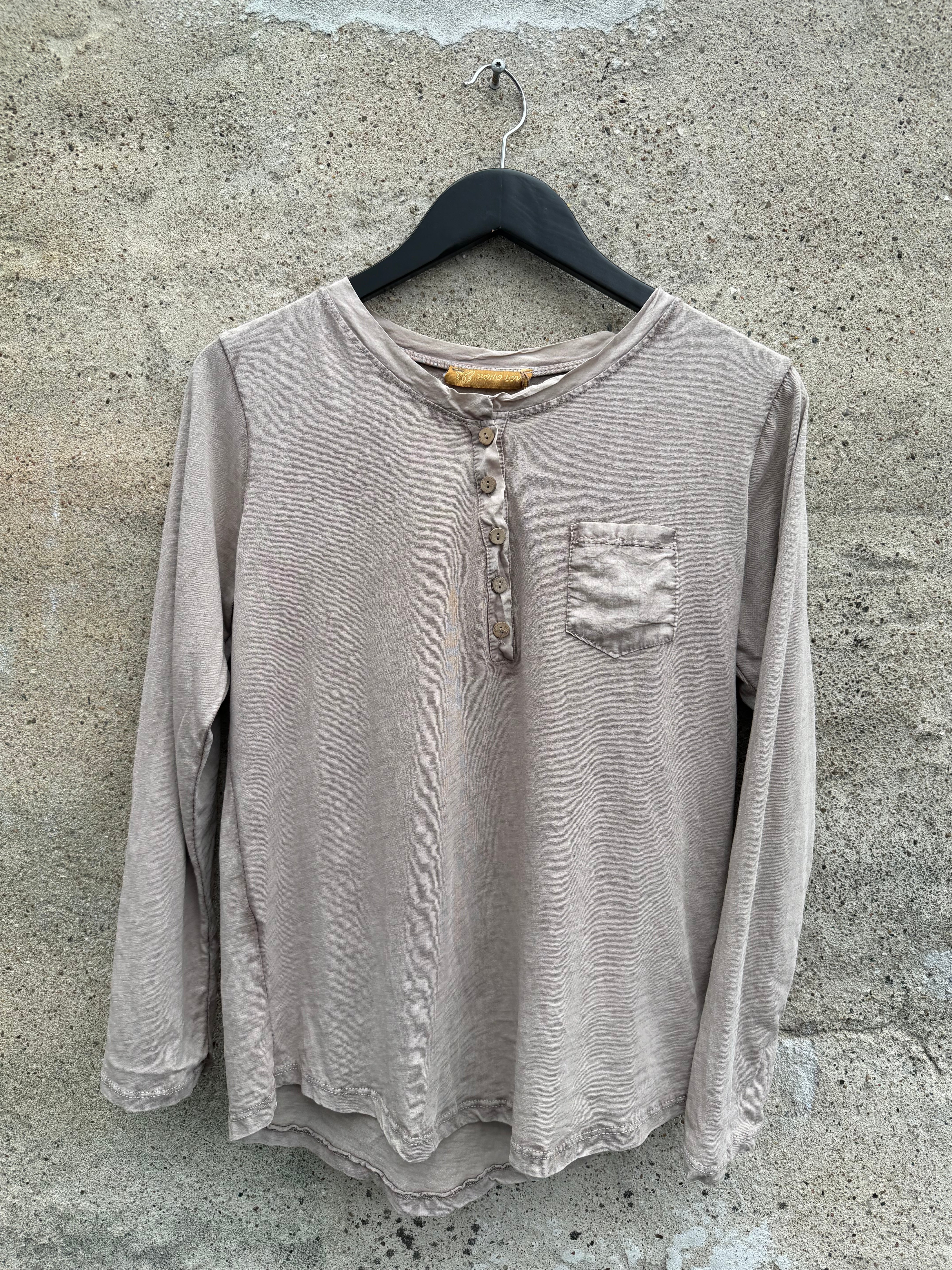 Boho Love B1167 Long sleeve t-shirt beige