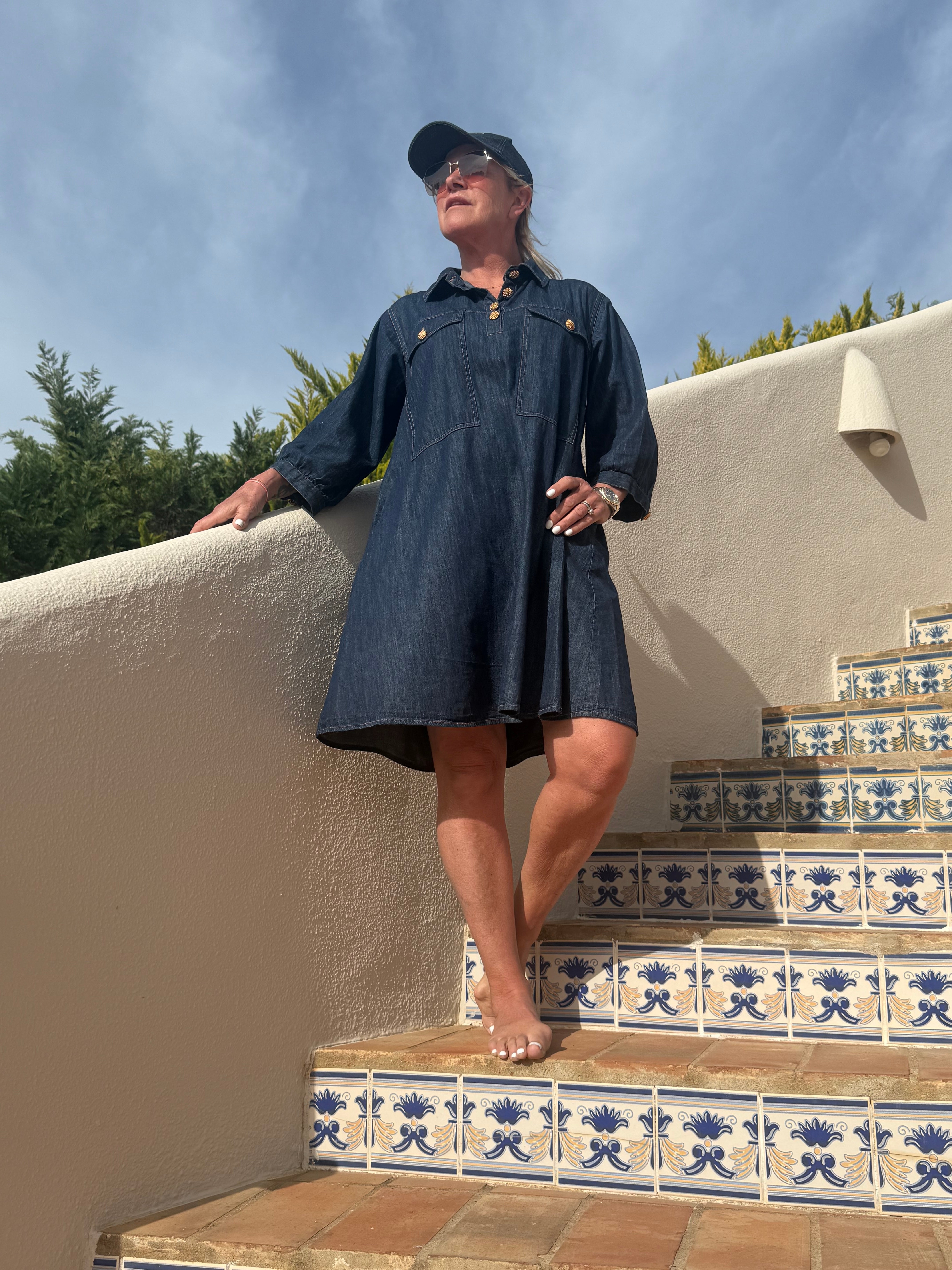 Gaspar 2507720 Rio denim dress dark