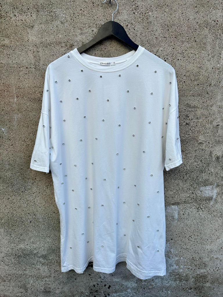By Engbork Disco T-shirt stones white