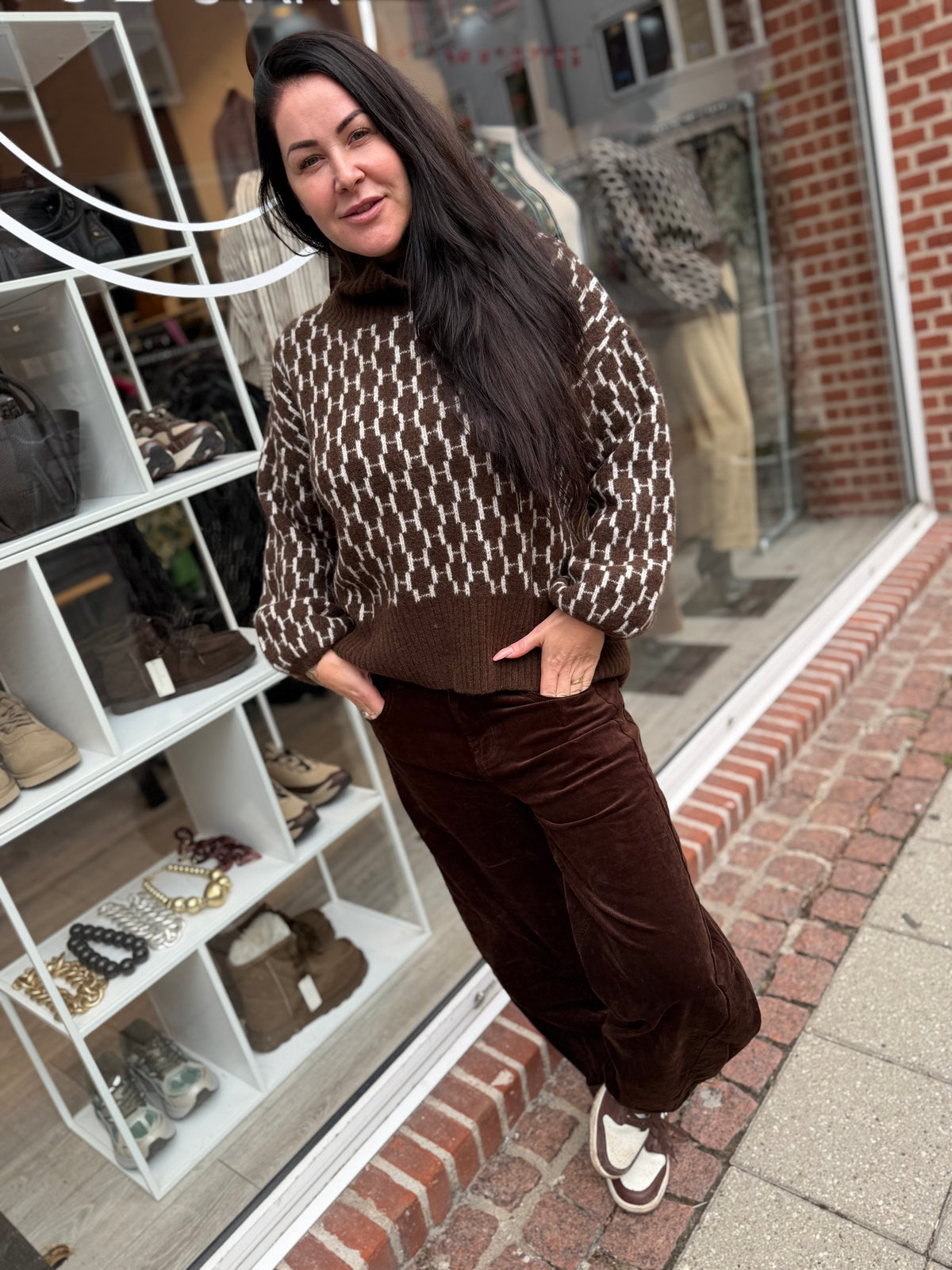 HÈST 2630120854 FAM sweater new pattern dark earth