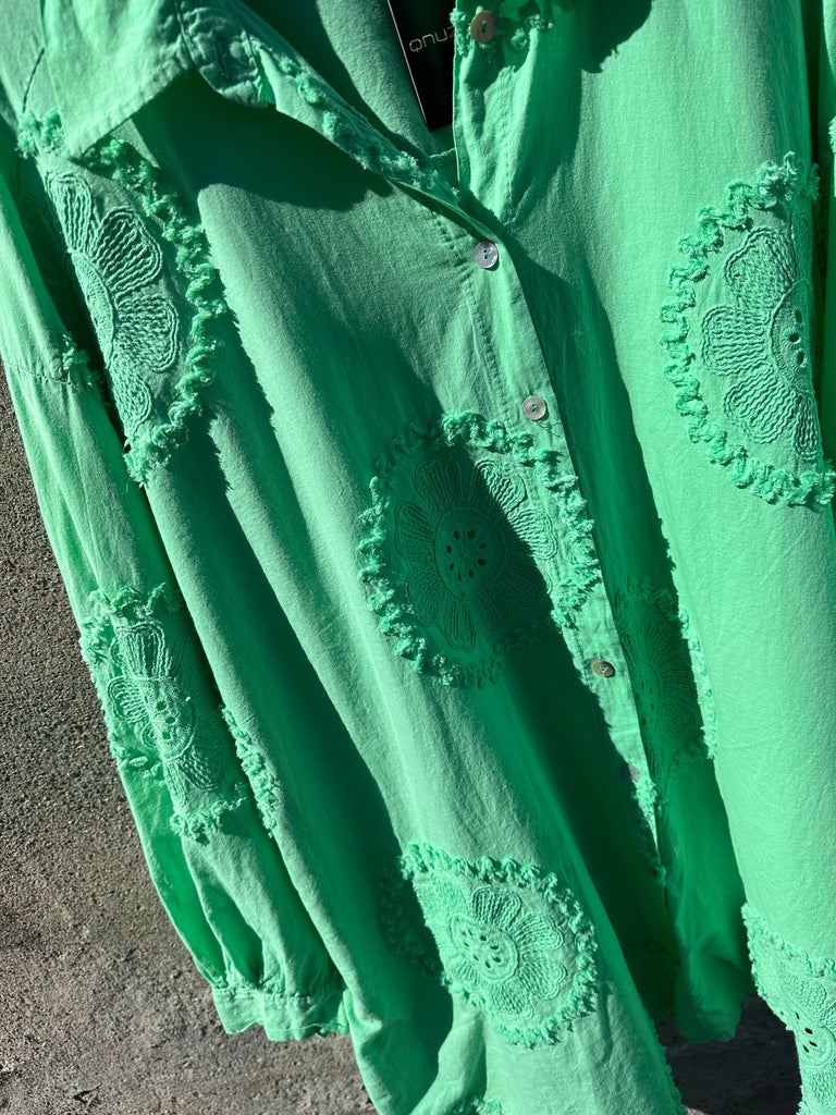 Qnuz 8798 Pellegrini skjorte green