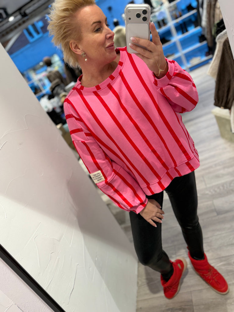 By Engbork Rosie blouse stripe pink