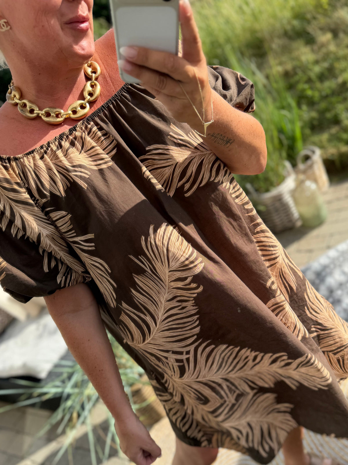 Sophie dress feather brown