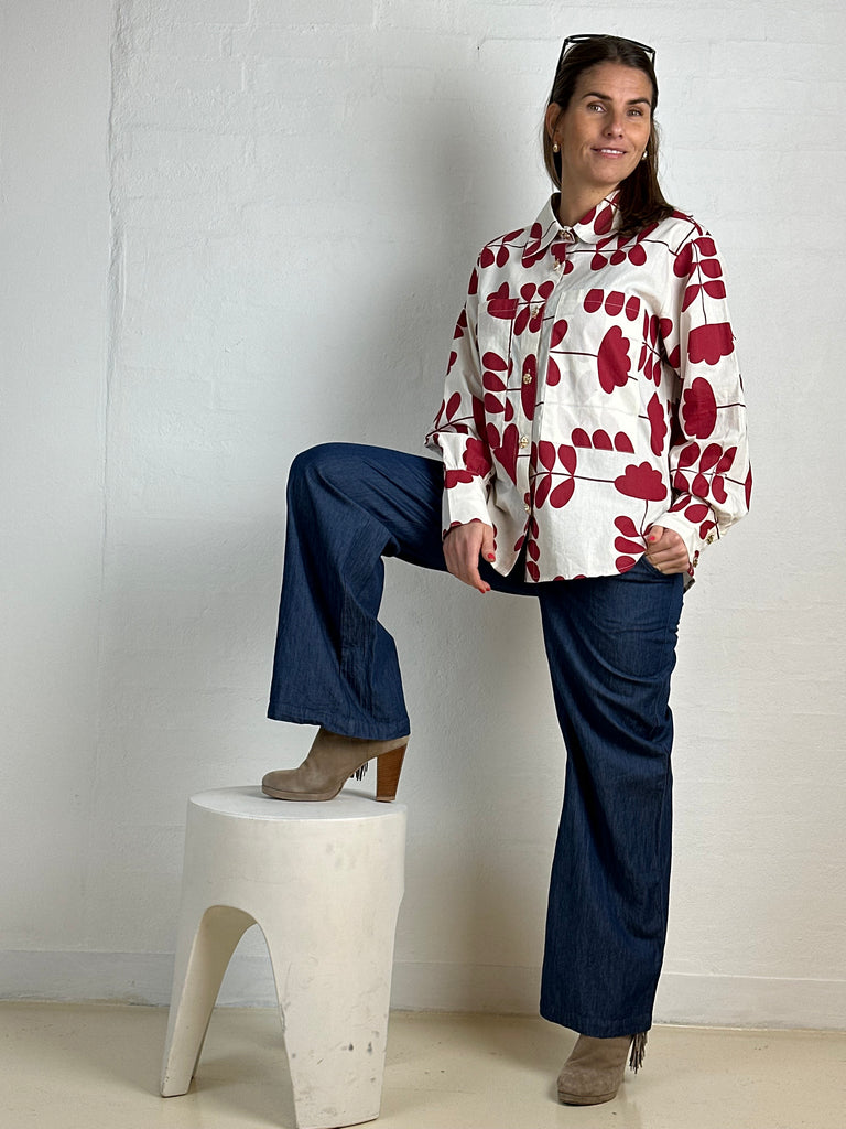 Gaspar 2601309 Malmø print shirt off white