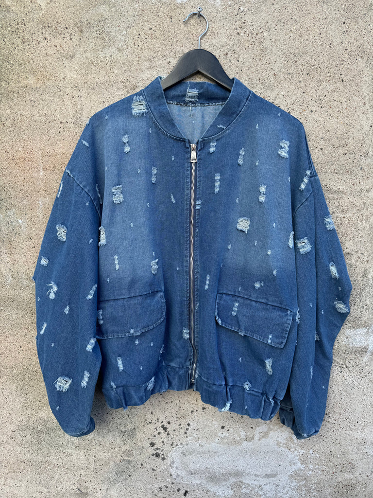 By Engbork Billie denim bomber blue