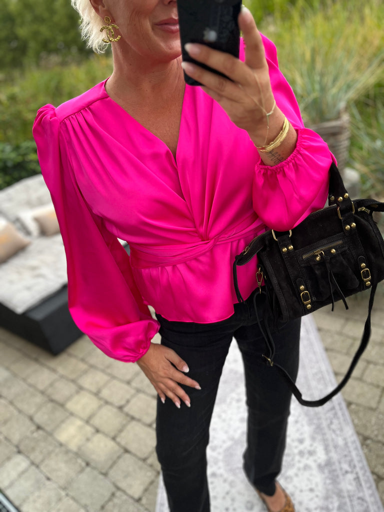 Liberte 22120 Tiki LS twist blouse pink