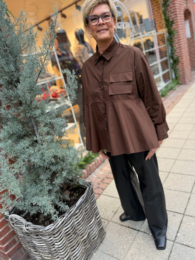 Boho Love B1289 skjorte pocket brown