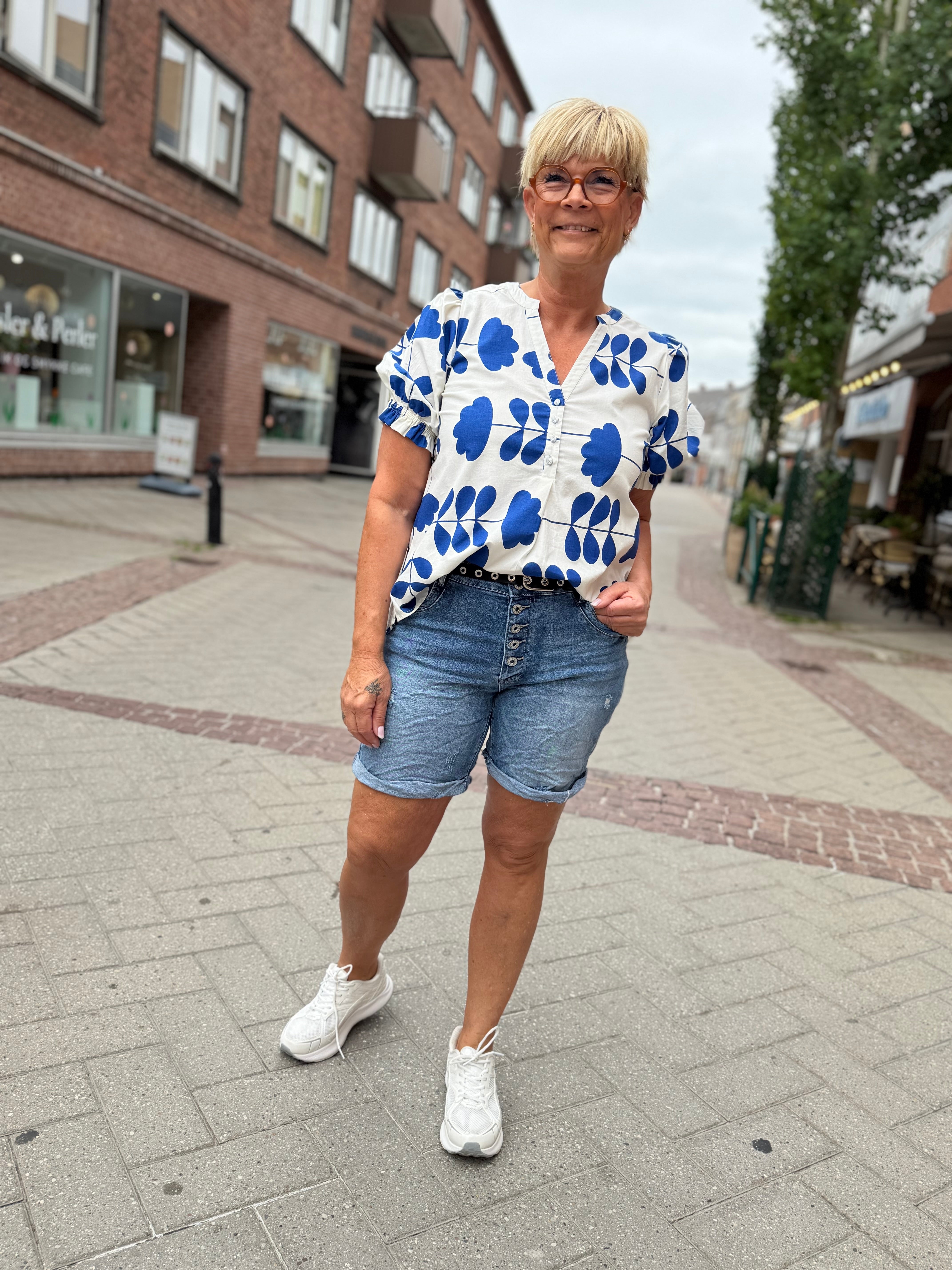 Gaspar 2601339 Tunø blouse print royal