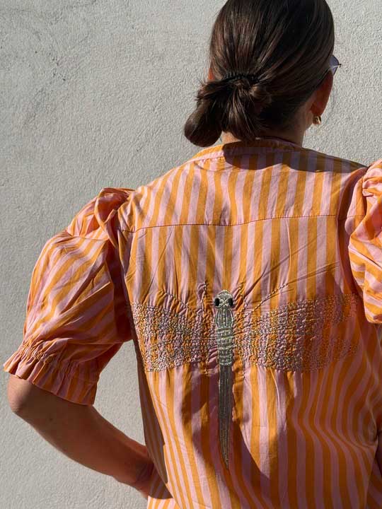 Gaspar 2601727 Tunø dress stripe orange