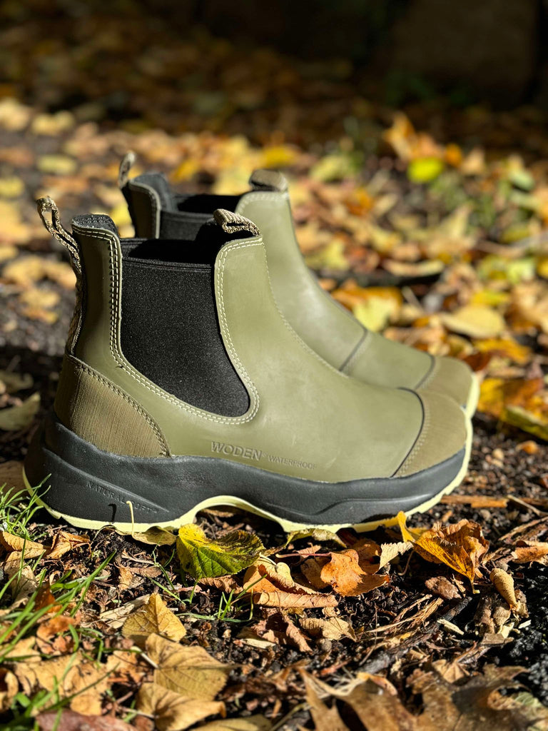 Woden WL957 Siri waterproof dark olive pale lime