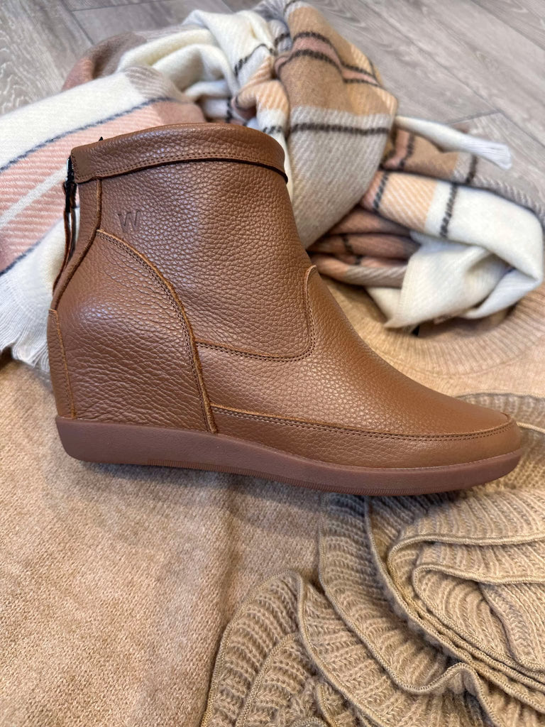 Woden Emmy leather støvle tan