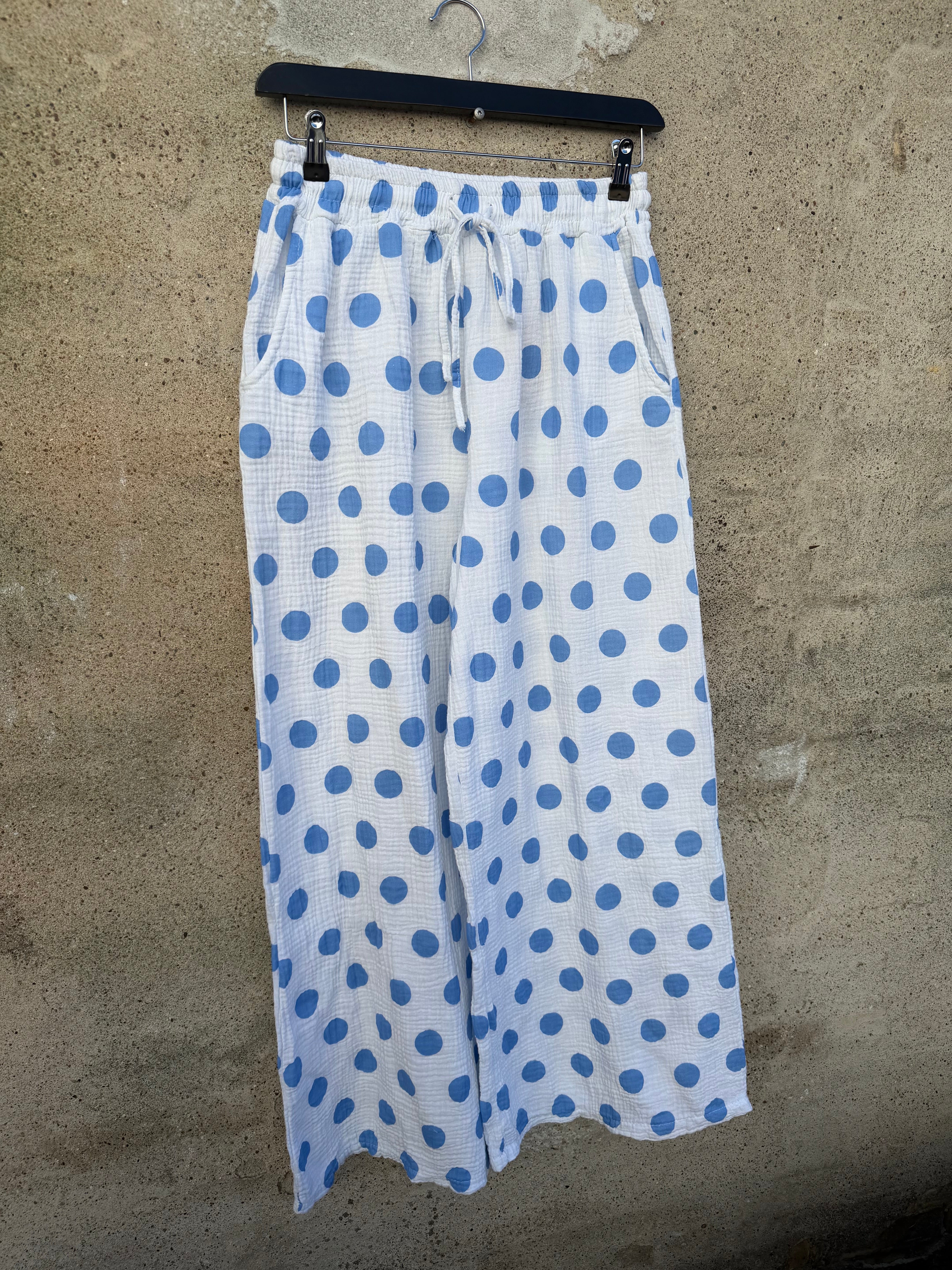 Boho Love B1358 Bomb pants dot blue