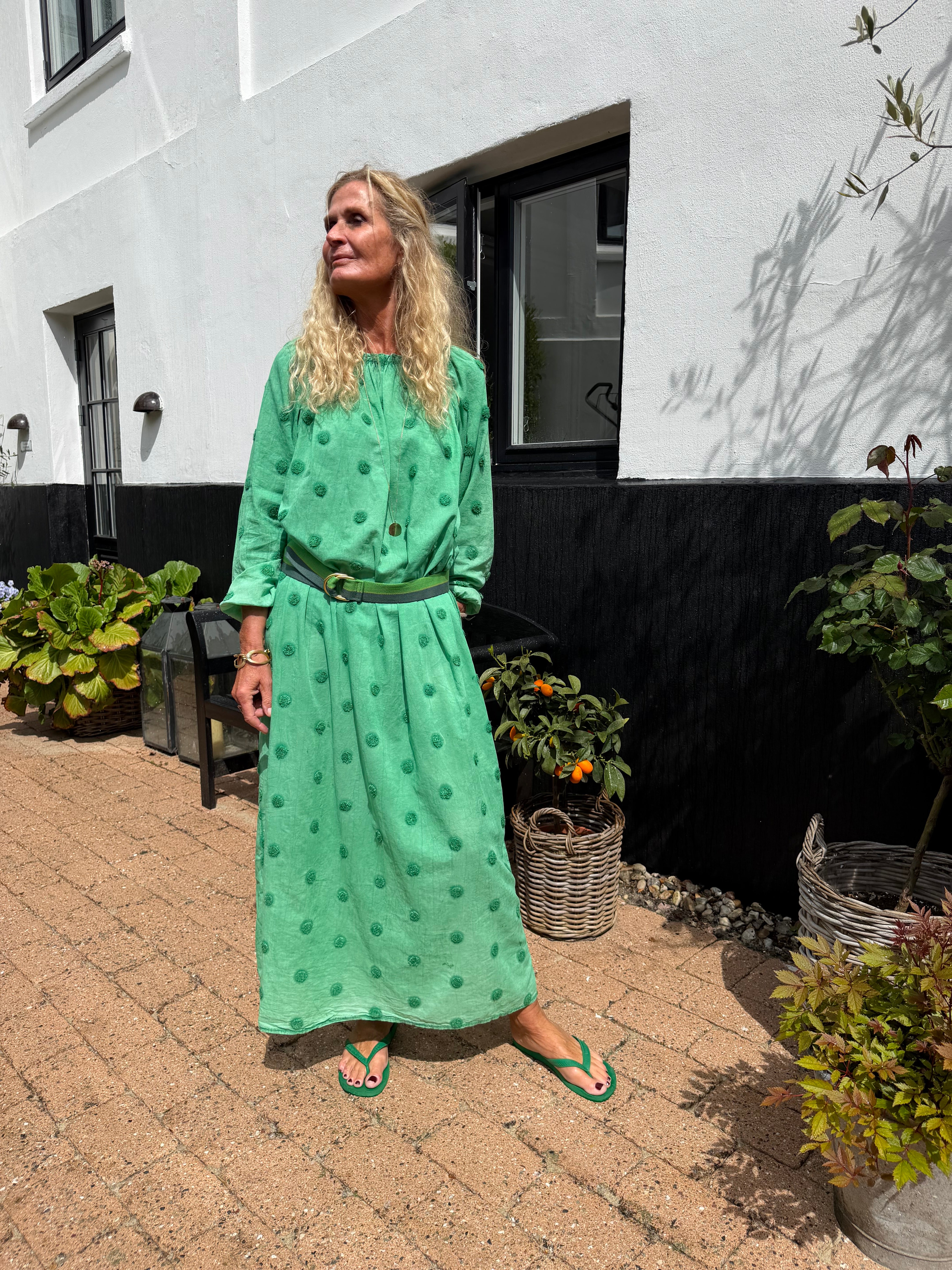 CABANA Living 3808-01 Dot dress green