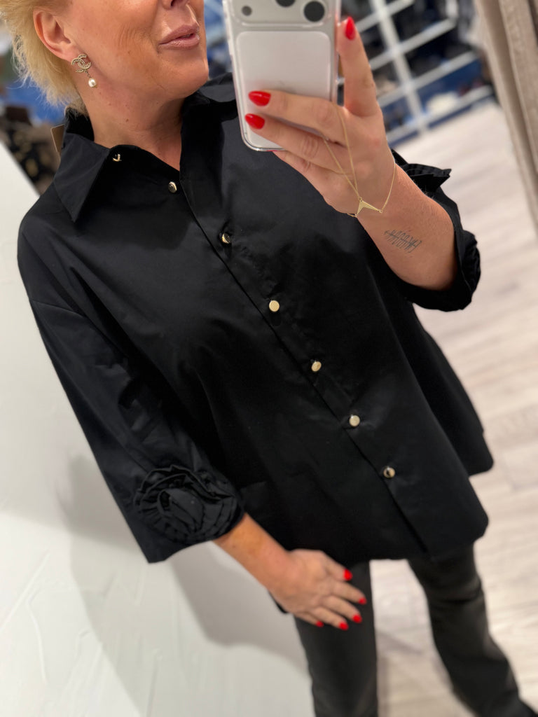 Boho Love B1152 lang skjorte black