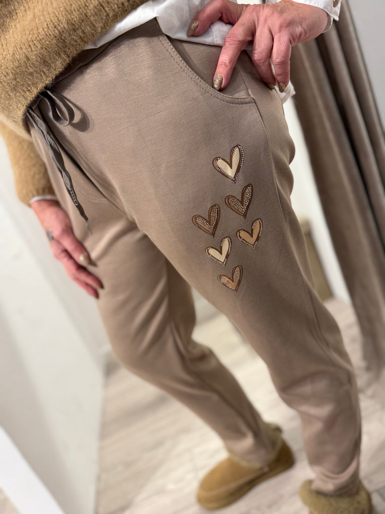 By Engbork heart pants taupe