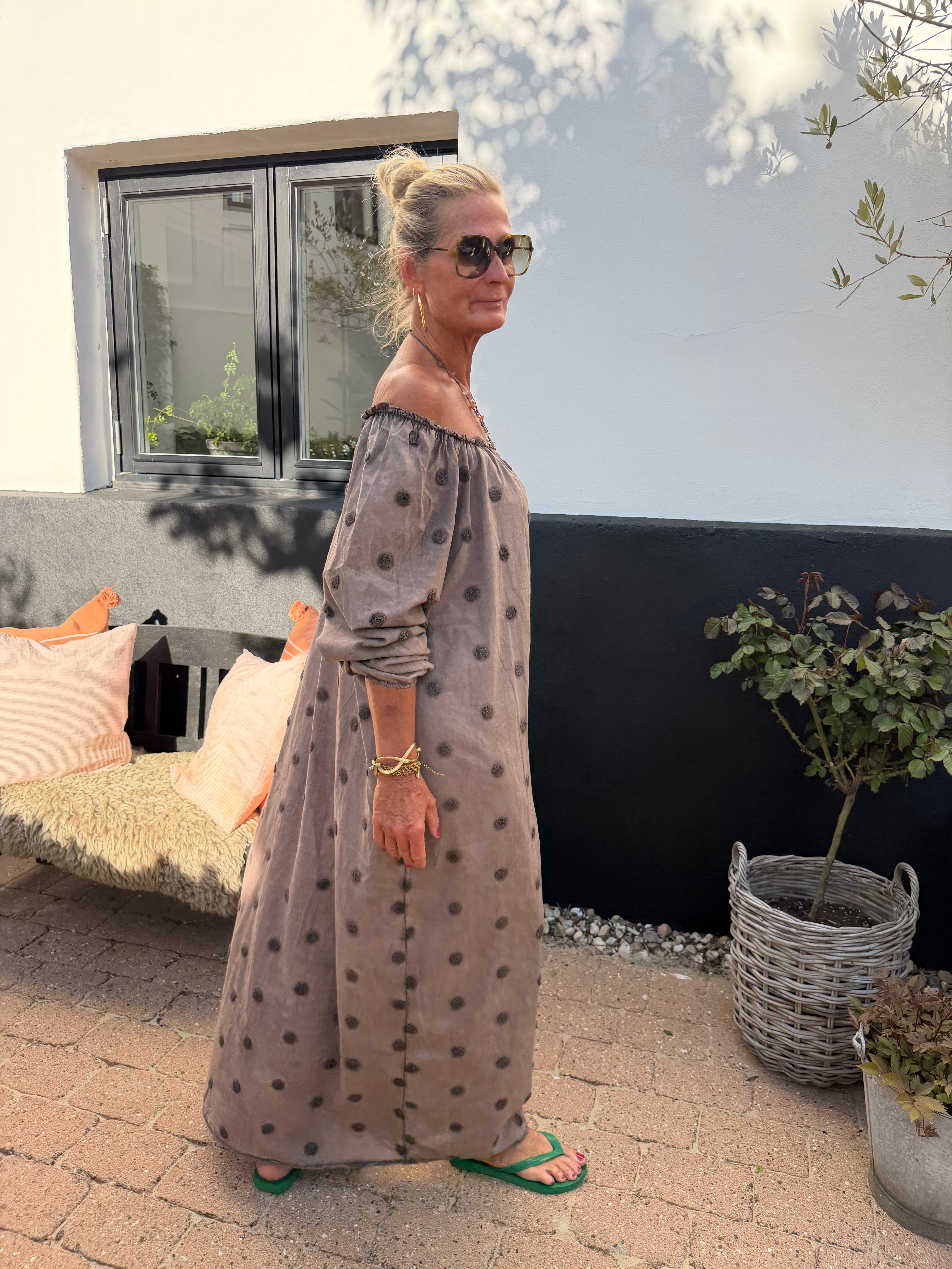 CABANA Living 3808-01 Dot dress brown