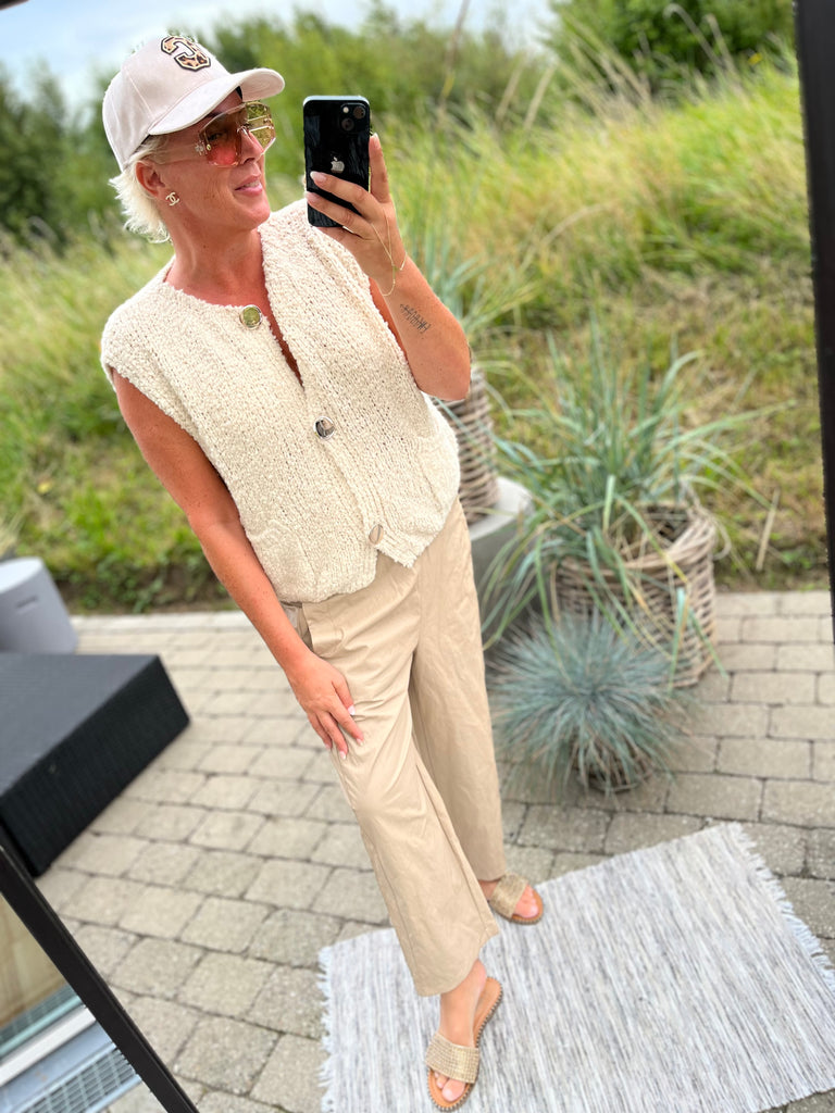 Boho Love B1271 pants coatede beige