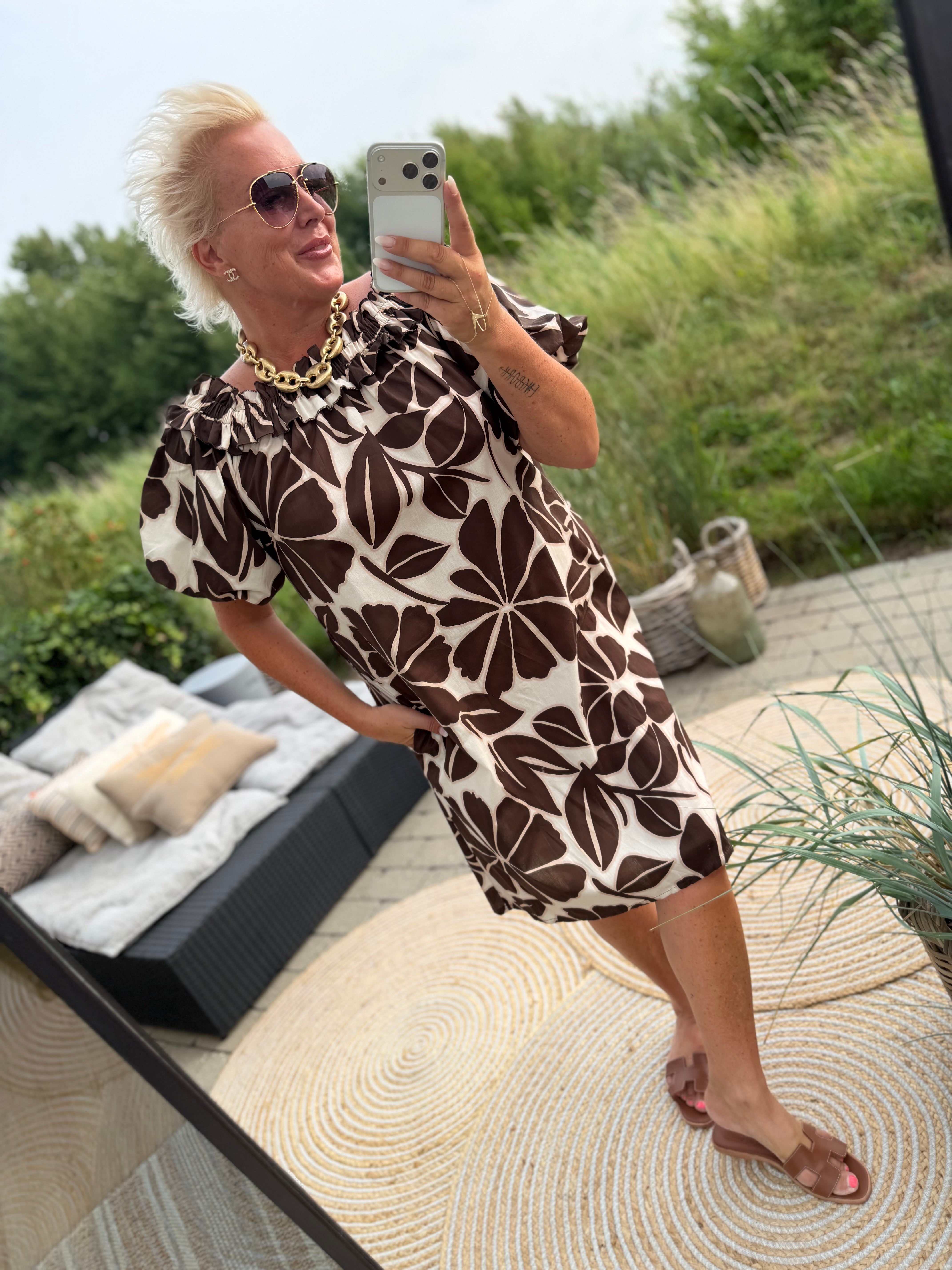 Jayli dress brown print