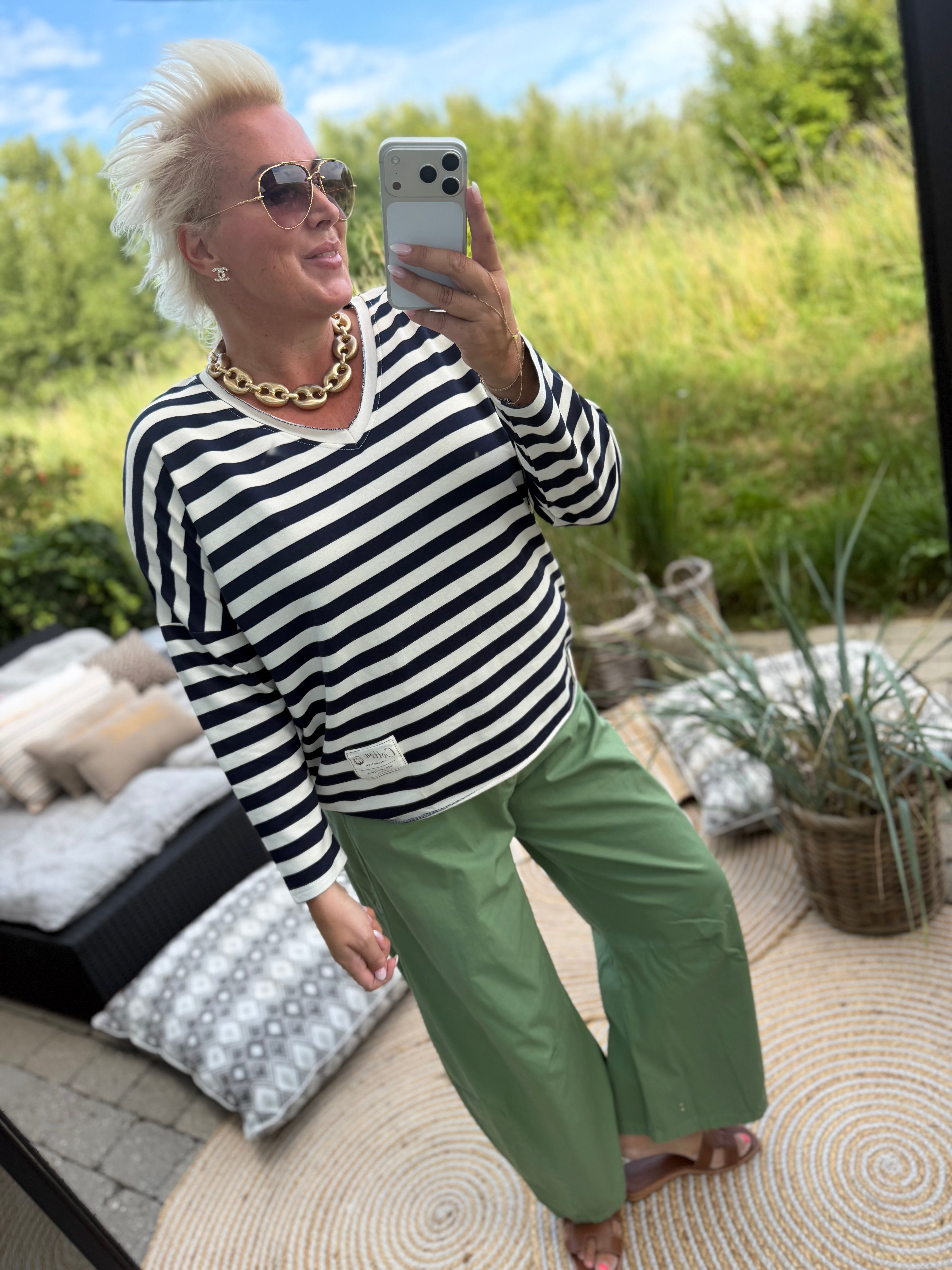 CABANA Living 3497 Garda blouse stripe navy