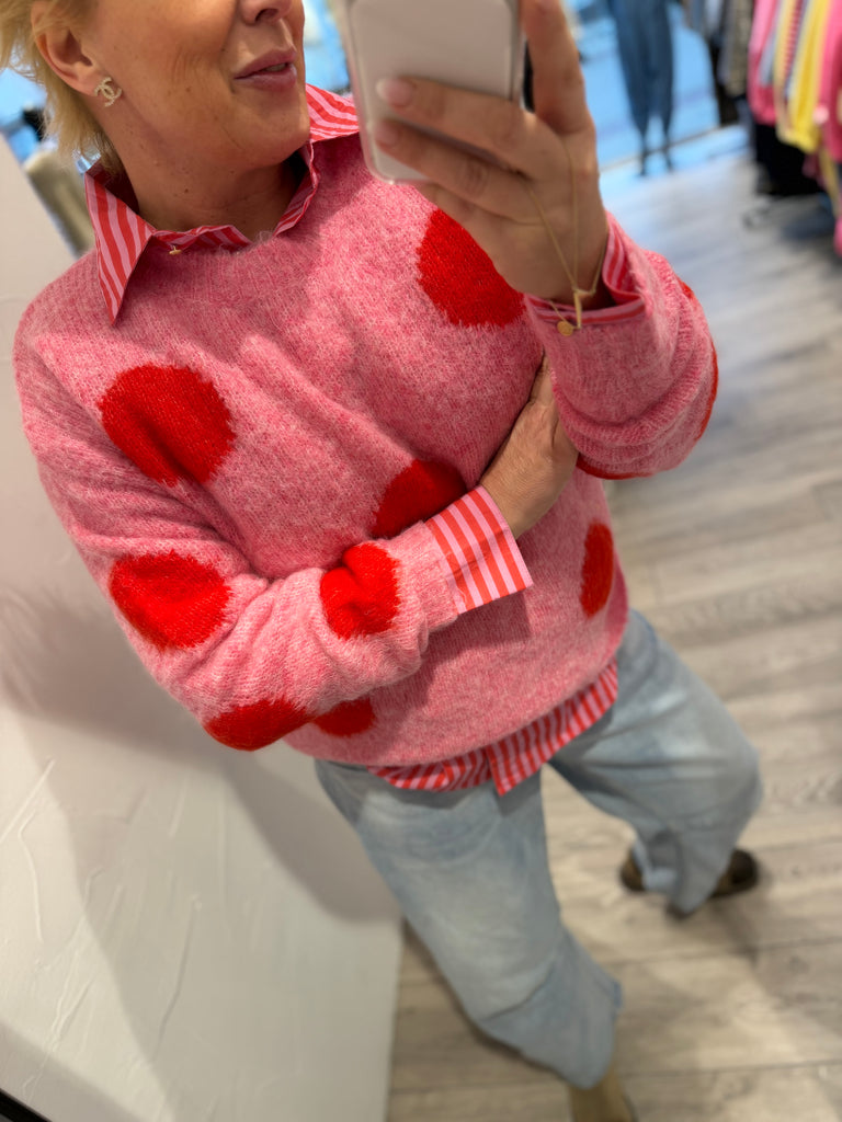 LECOCO 35012 Lelina dot strik pink