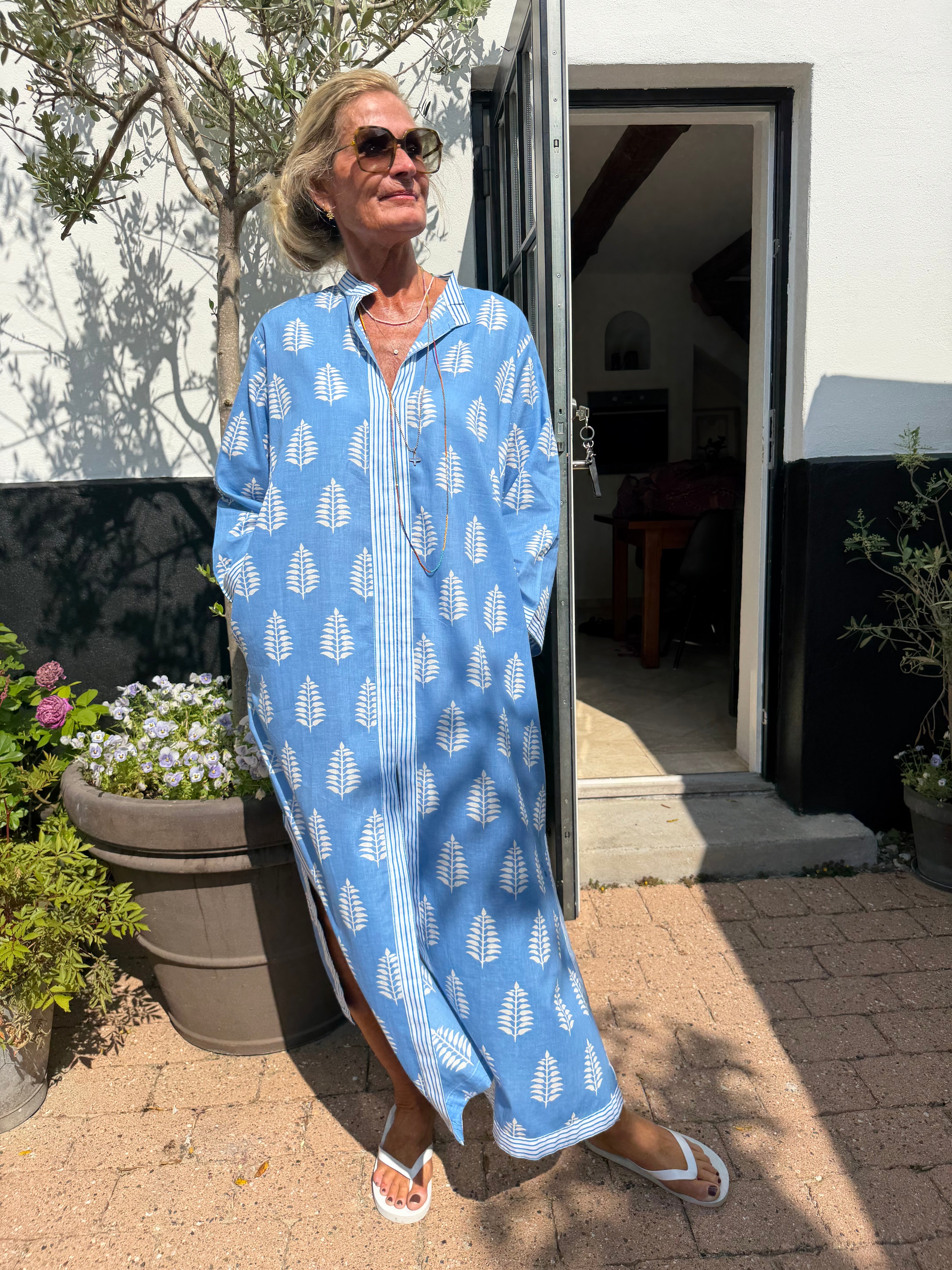 CABANA Living Noma kaftan dress blue