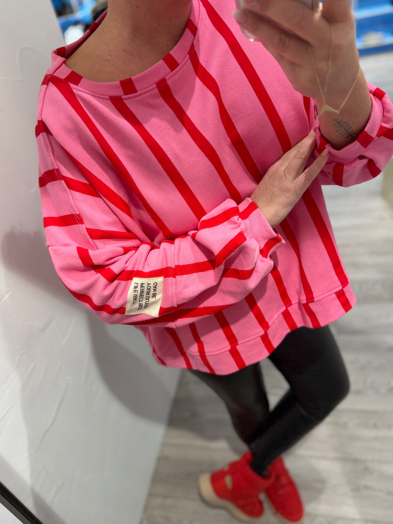 By Engbork Rosie blouse stripe pink