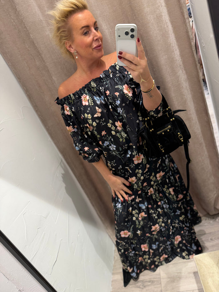 Design By Laerke flower nederdel black