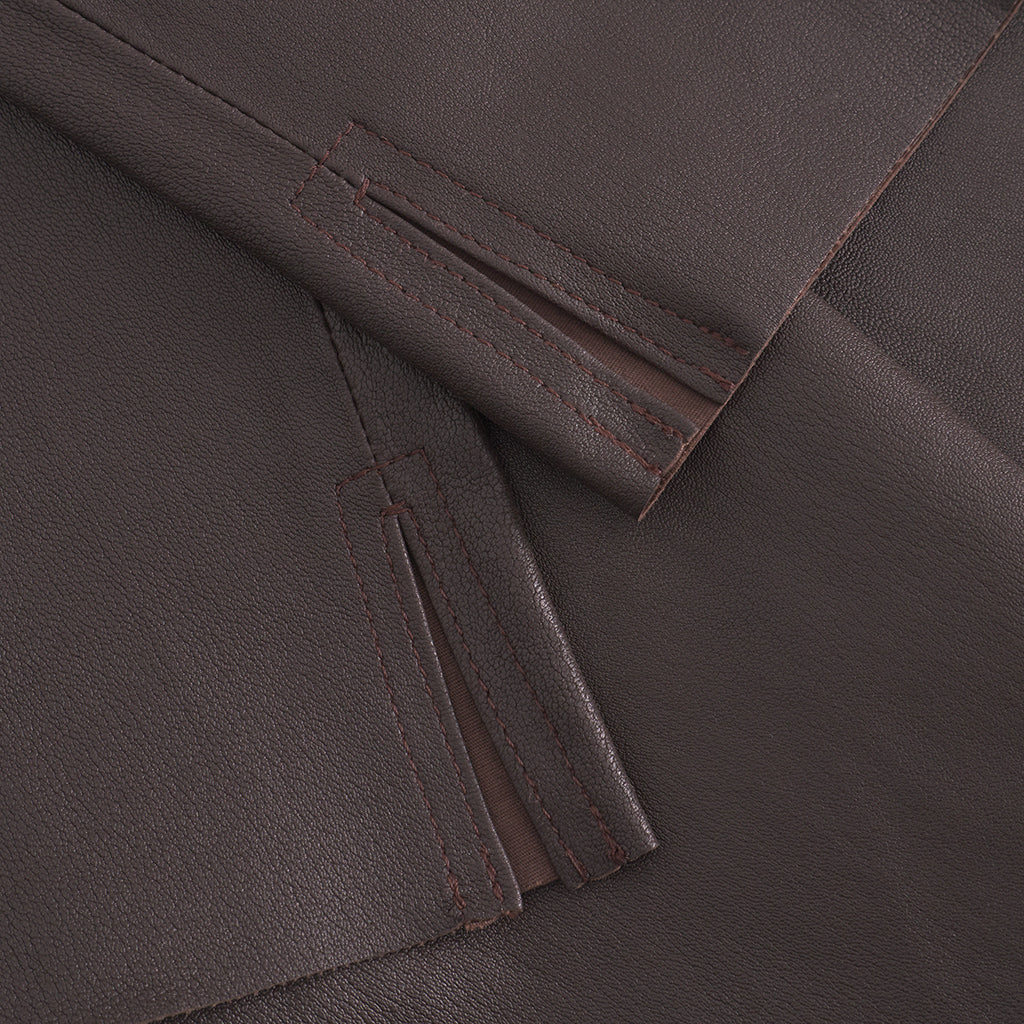 Depeche 50180 Aya HW leggings leather chocolate