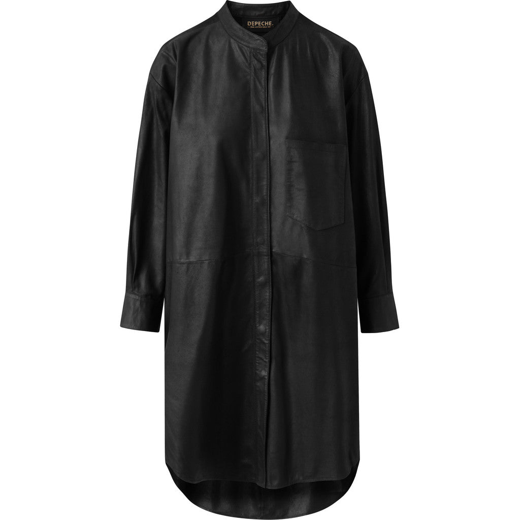 Depeche 50480 Sofia oversize shirt leather black