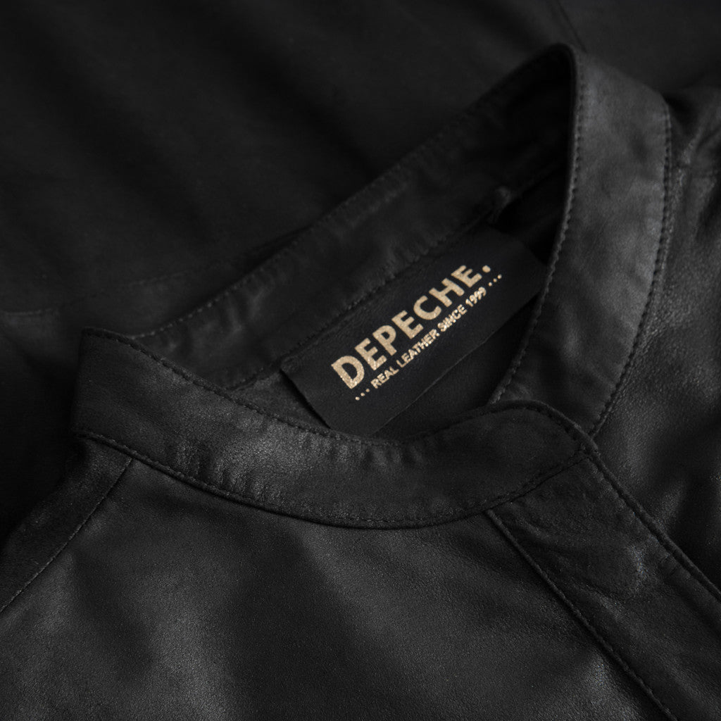 Depeche 50480 Sofia oversize shirt leather black