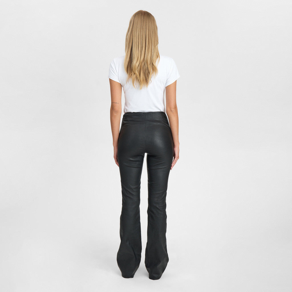 Depeche 51160 Ava pants flare leather black