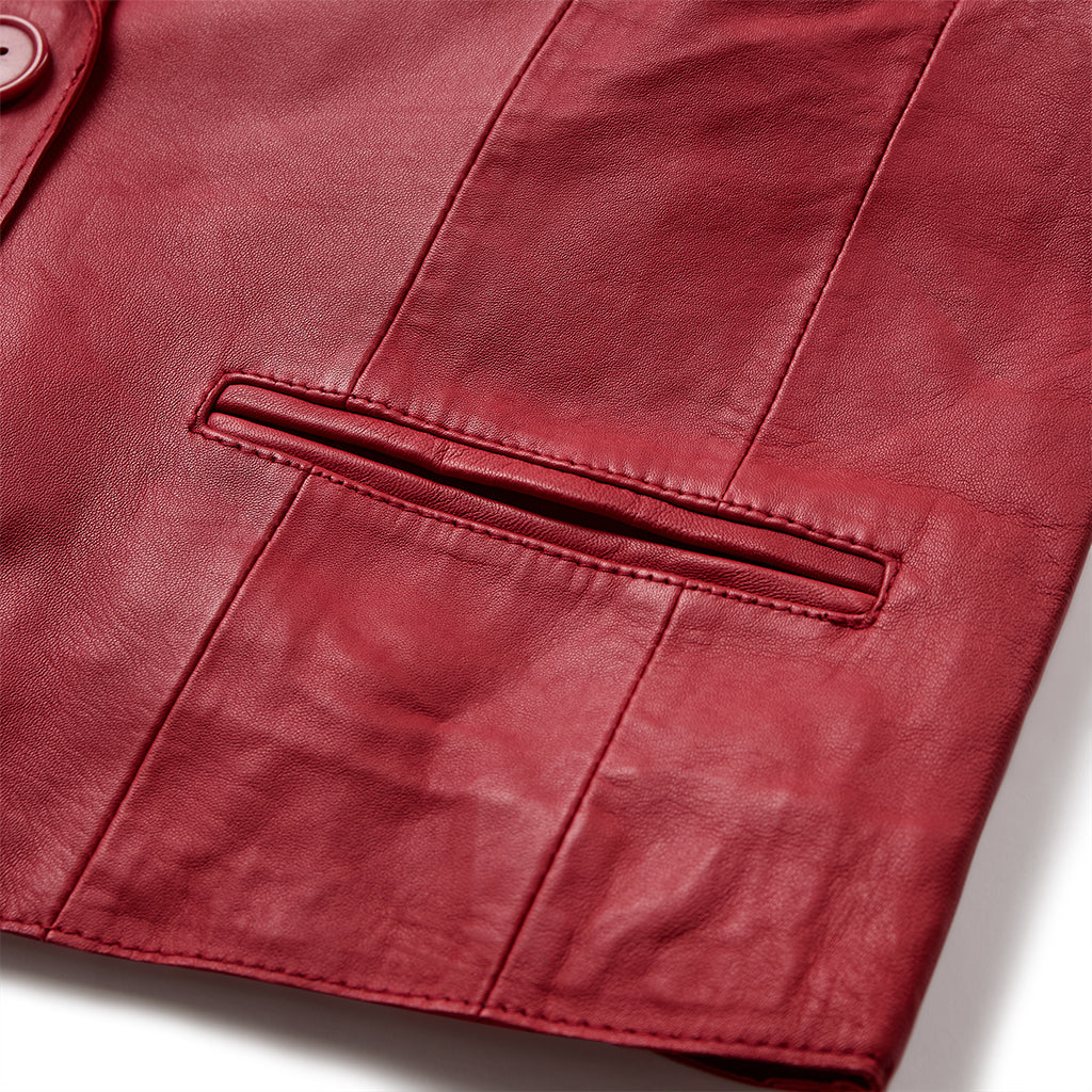 Depeche 51416 Savanna leather blazer red