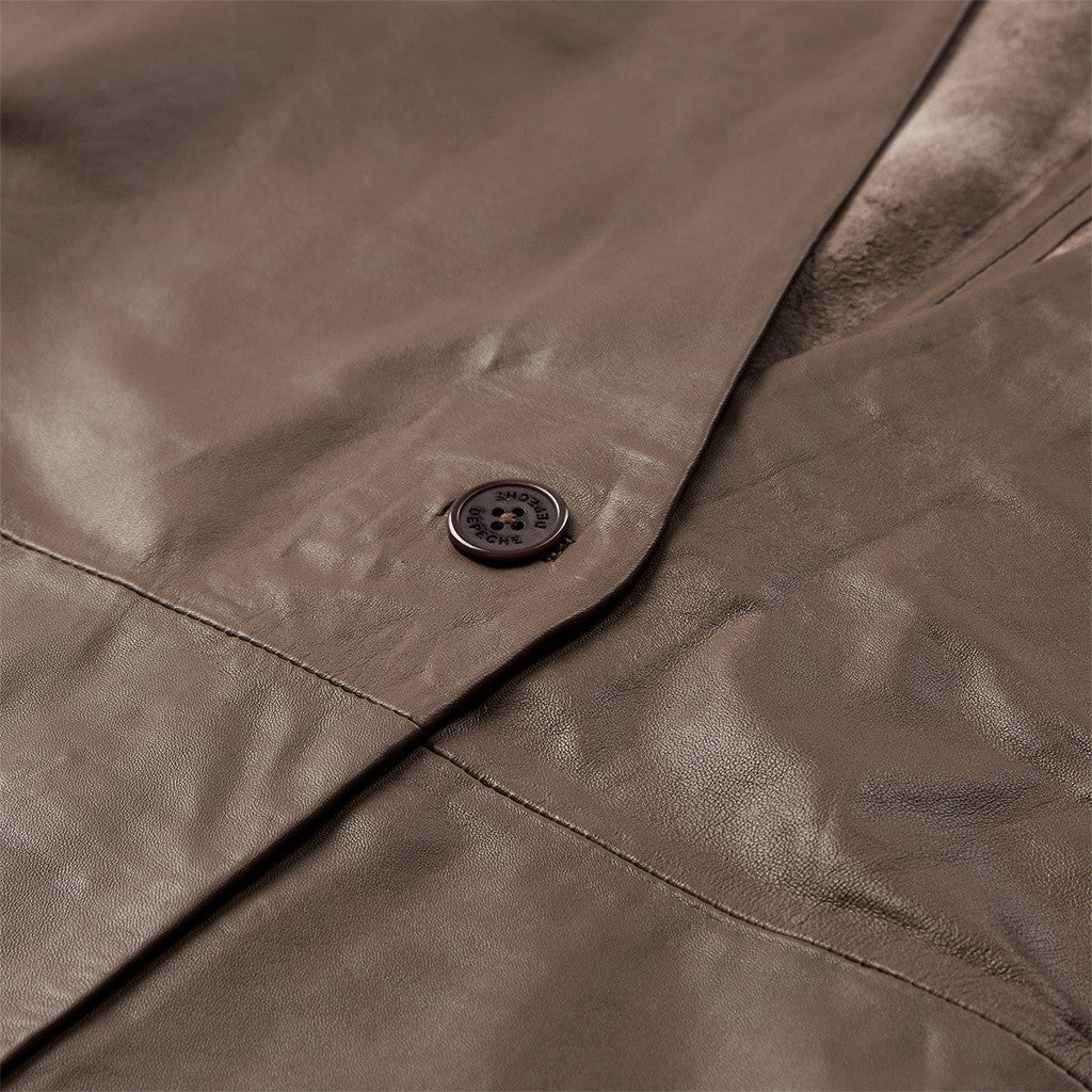 Depeche 51462 leather Lucindia vest taupe