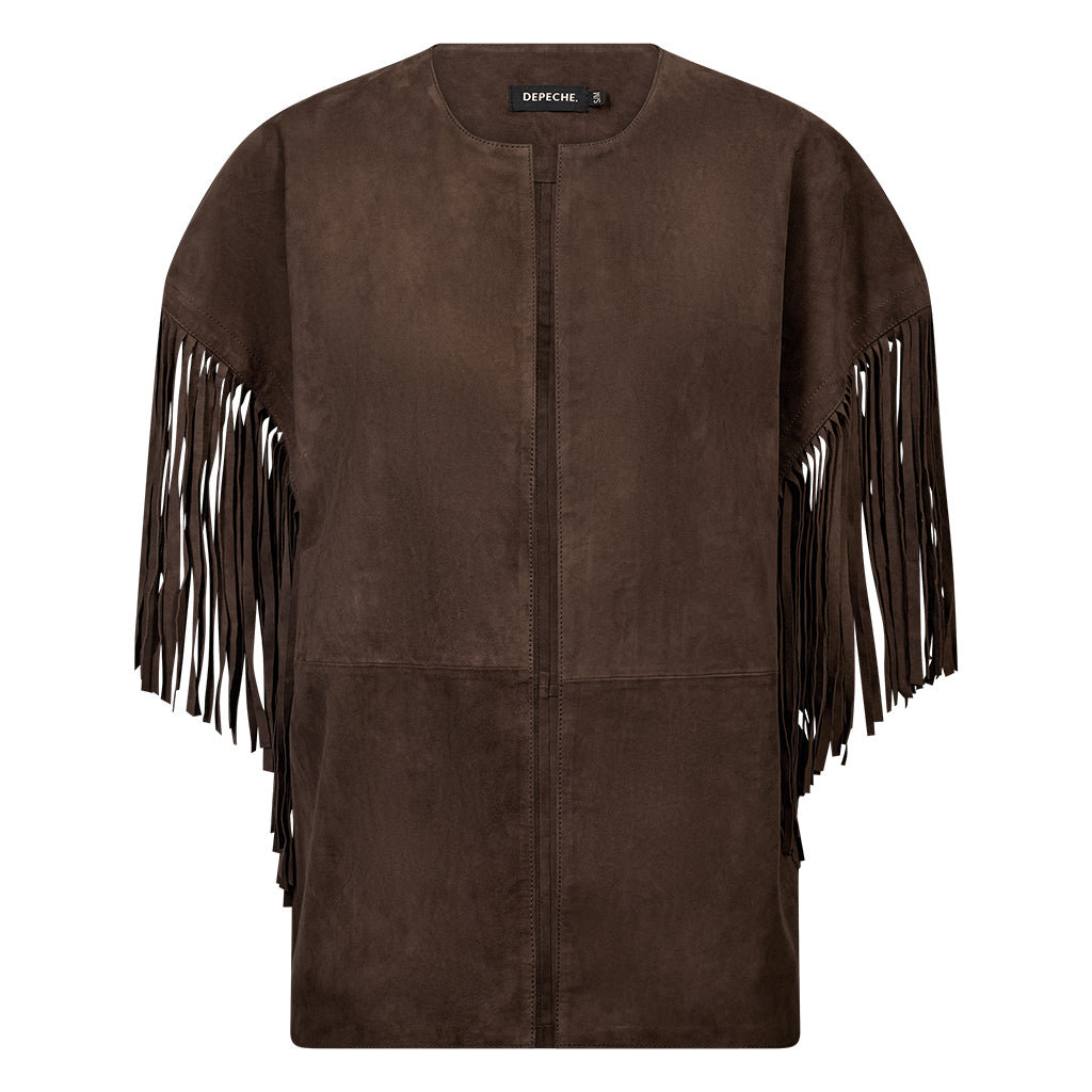 Depeche 51472 suede Kala vest warm deer