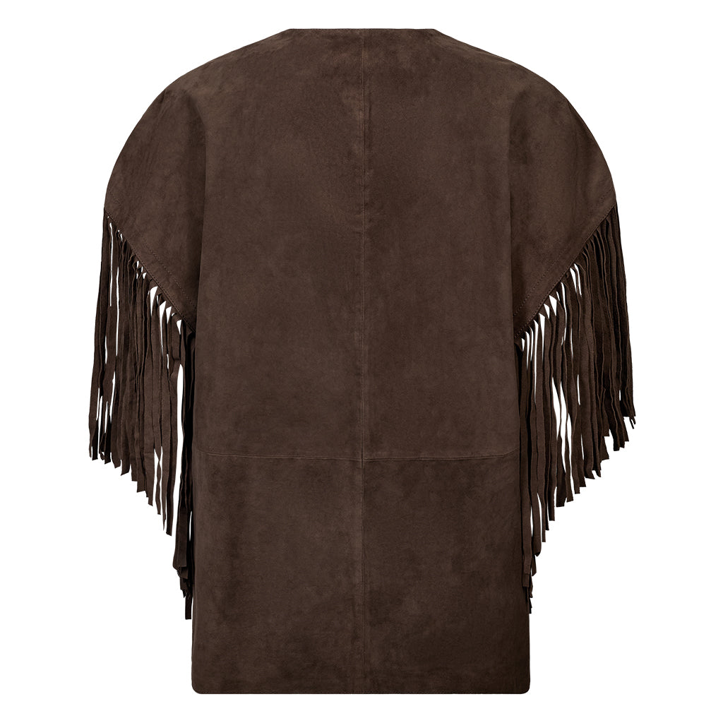 Depeche 51472 suede Kala vest warm deer