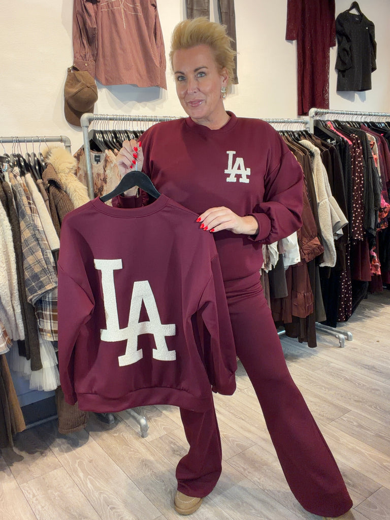 By Engbork  LA sweat bluse + buks bordeaux