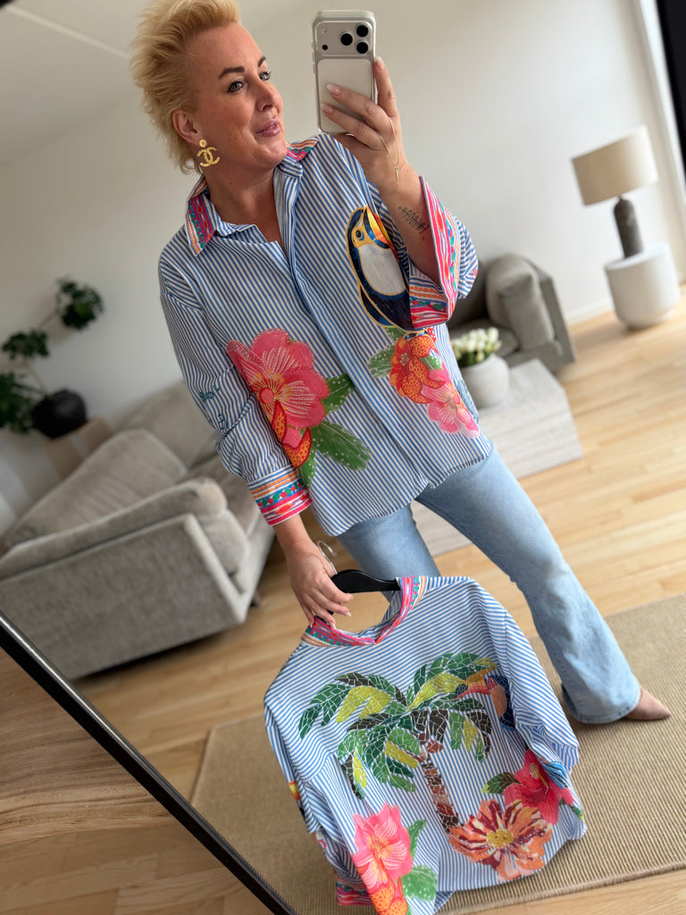 By Engbork Tukan shirt stripe blue