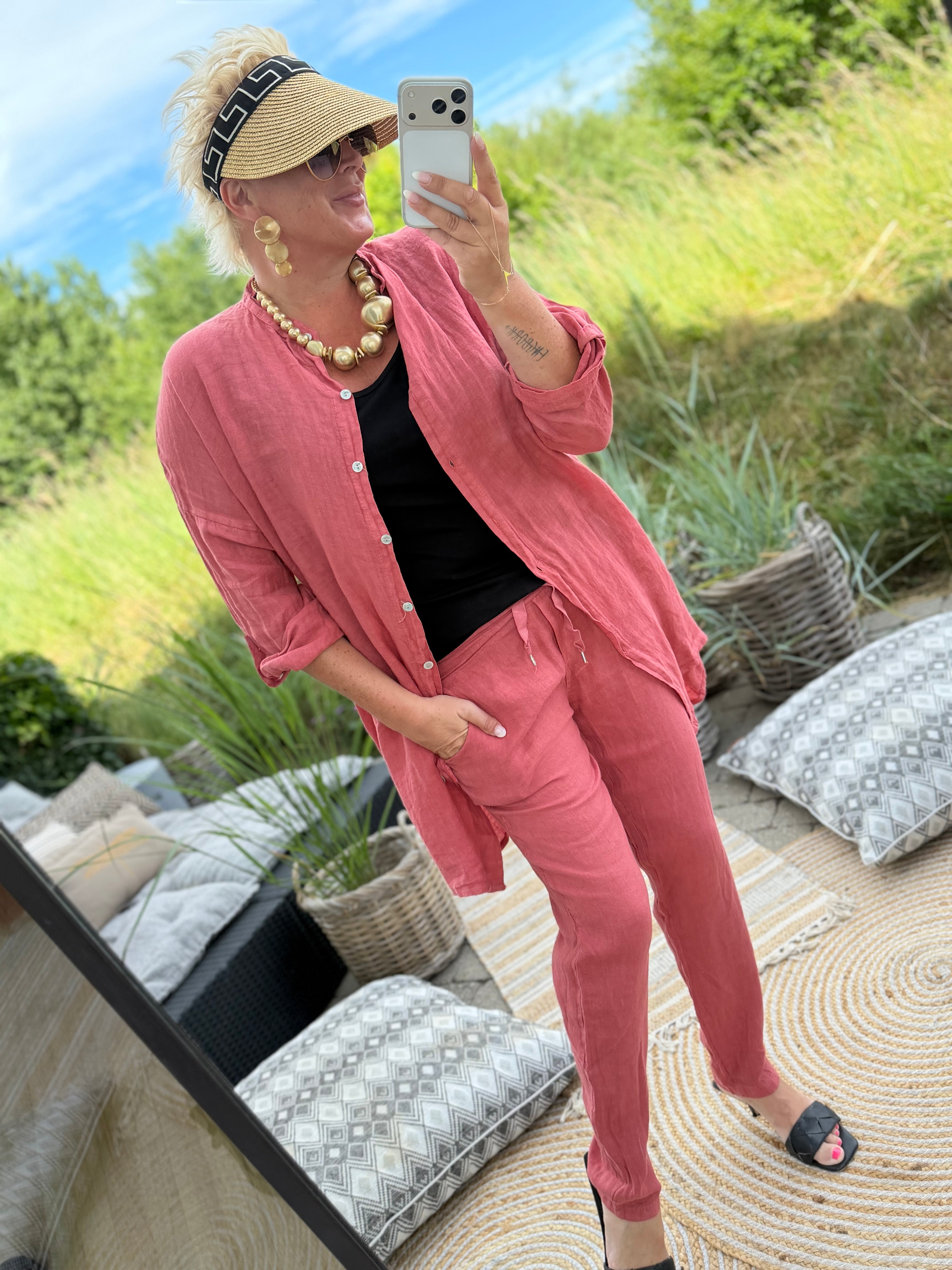 Boho Love Adel skjorte hør peber