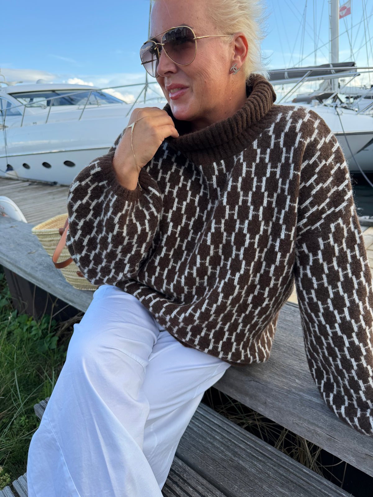 HÈST 2630120854 FAM sweater new pattern dark earth