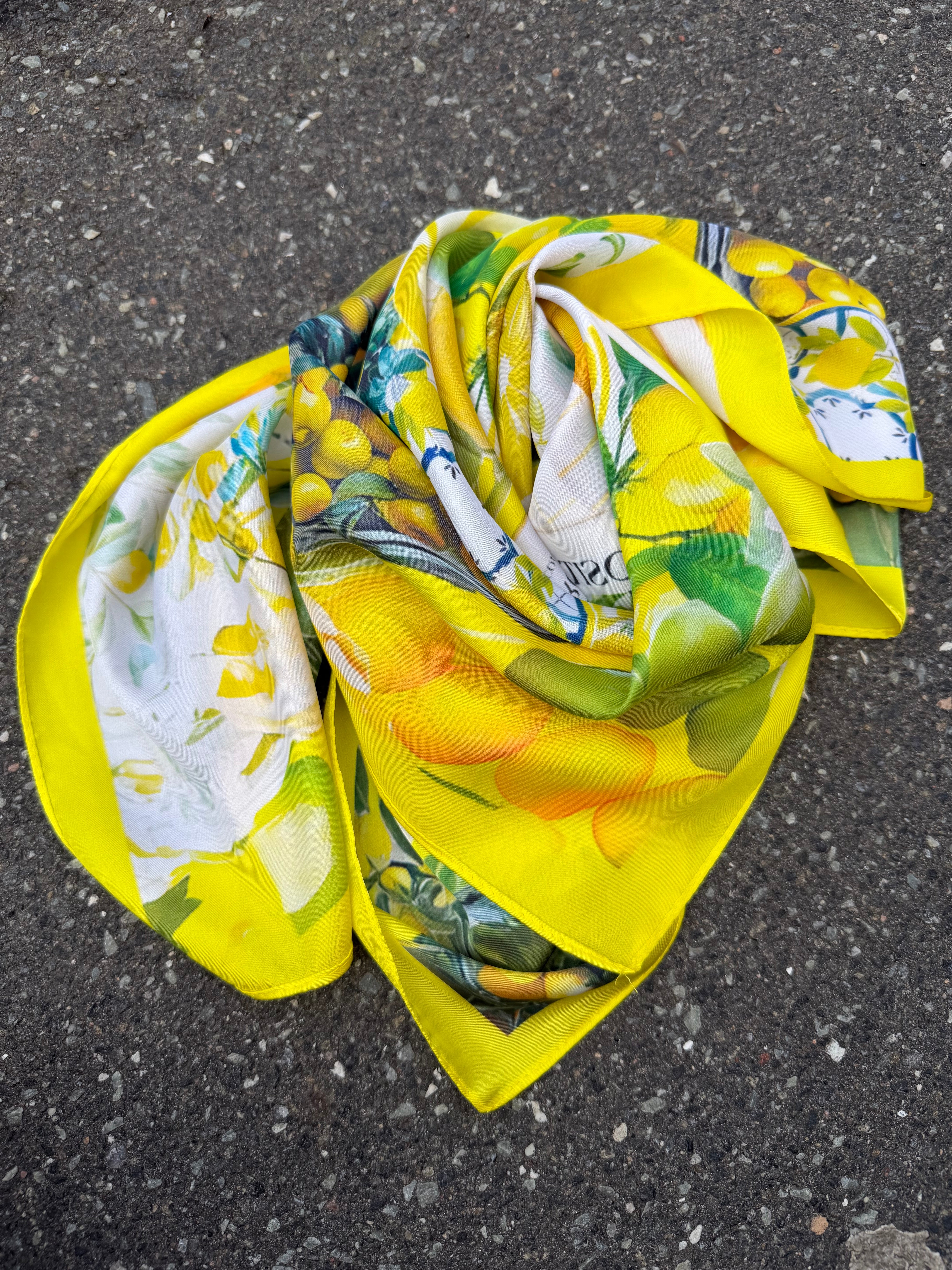 By Engbork tørklæde print yellow