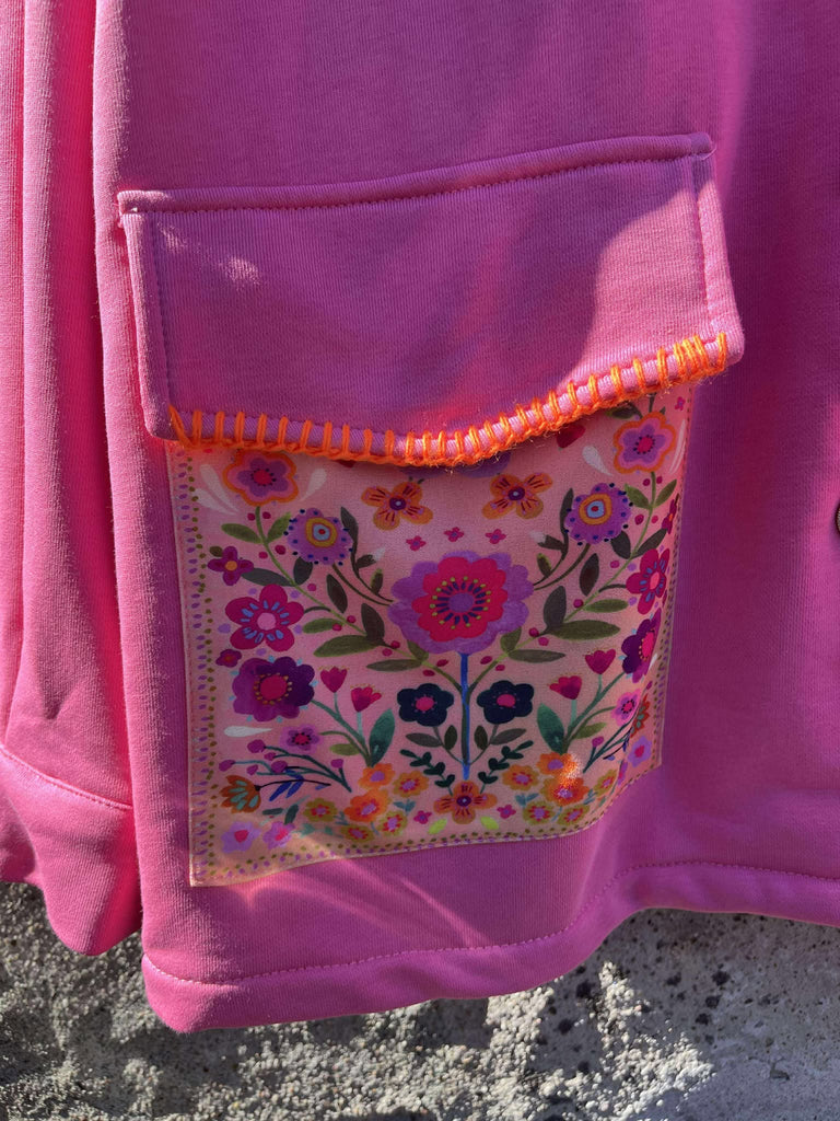 Boho Love b1275 happy cardigan pink