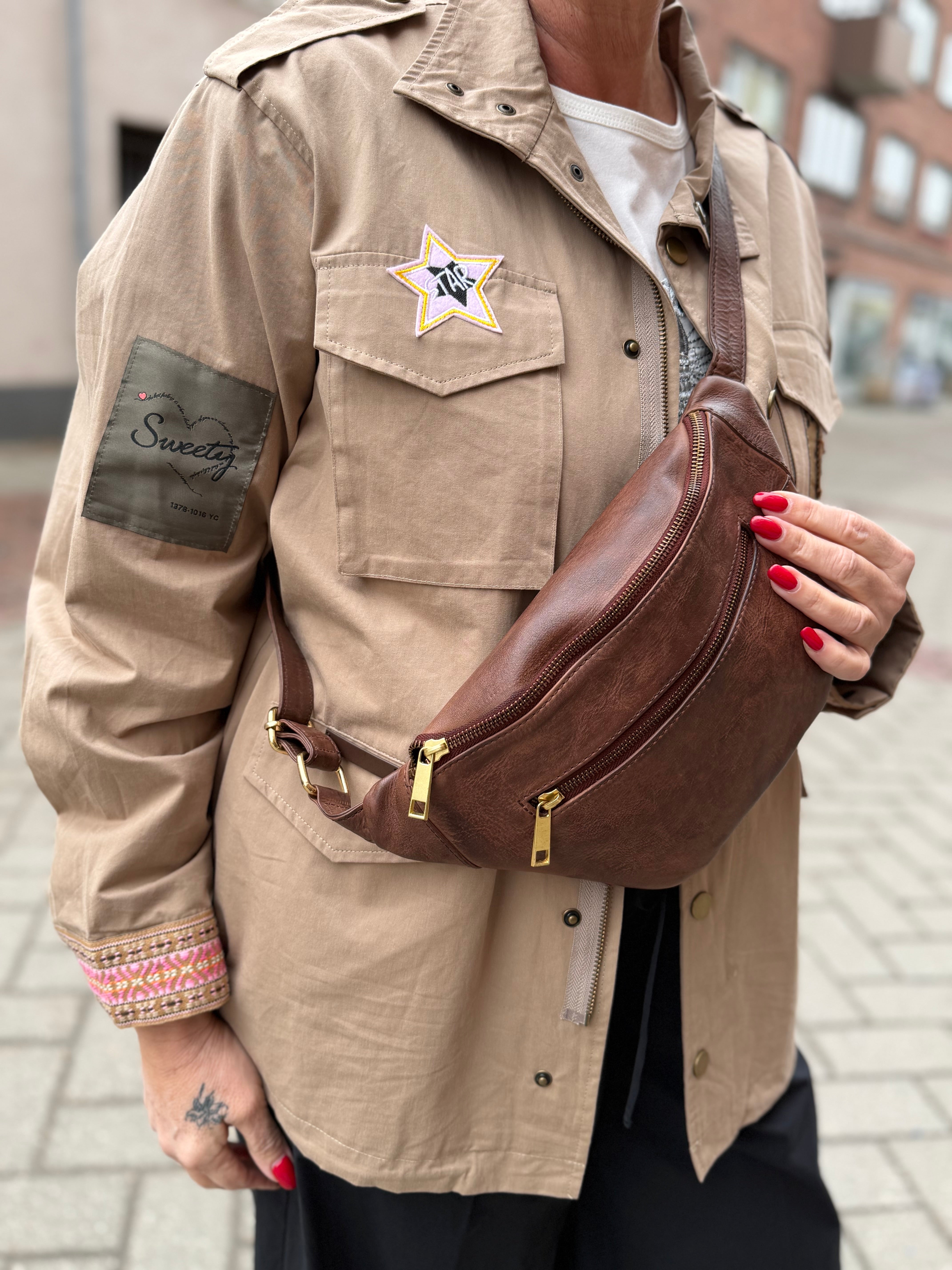 Depeche 12346 bum bag leather golden chic