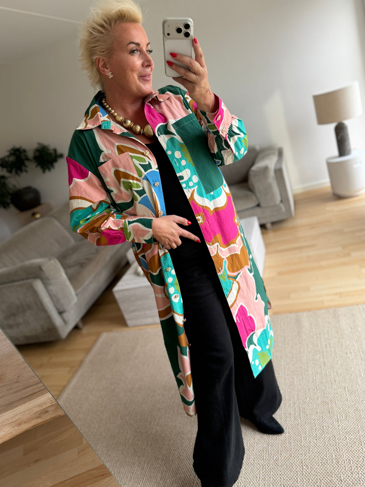 Gaspar 2607715 Malmø dress long flower multi